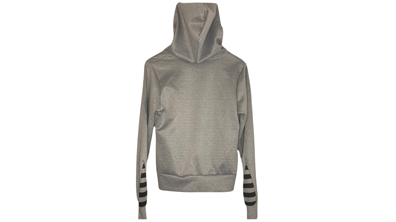 Sporty Gray Zip-Up Jacket, L