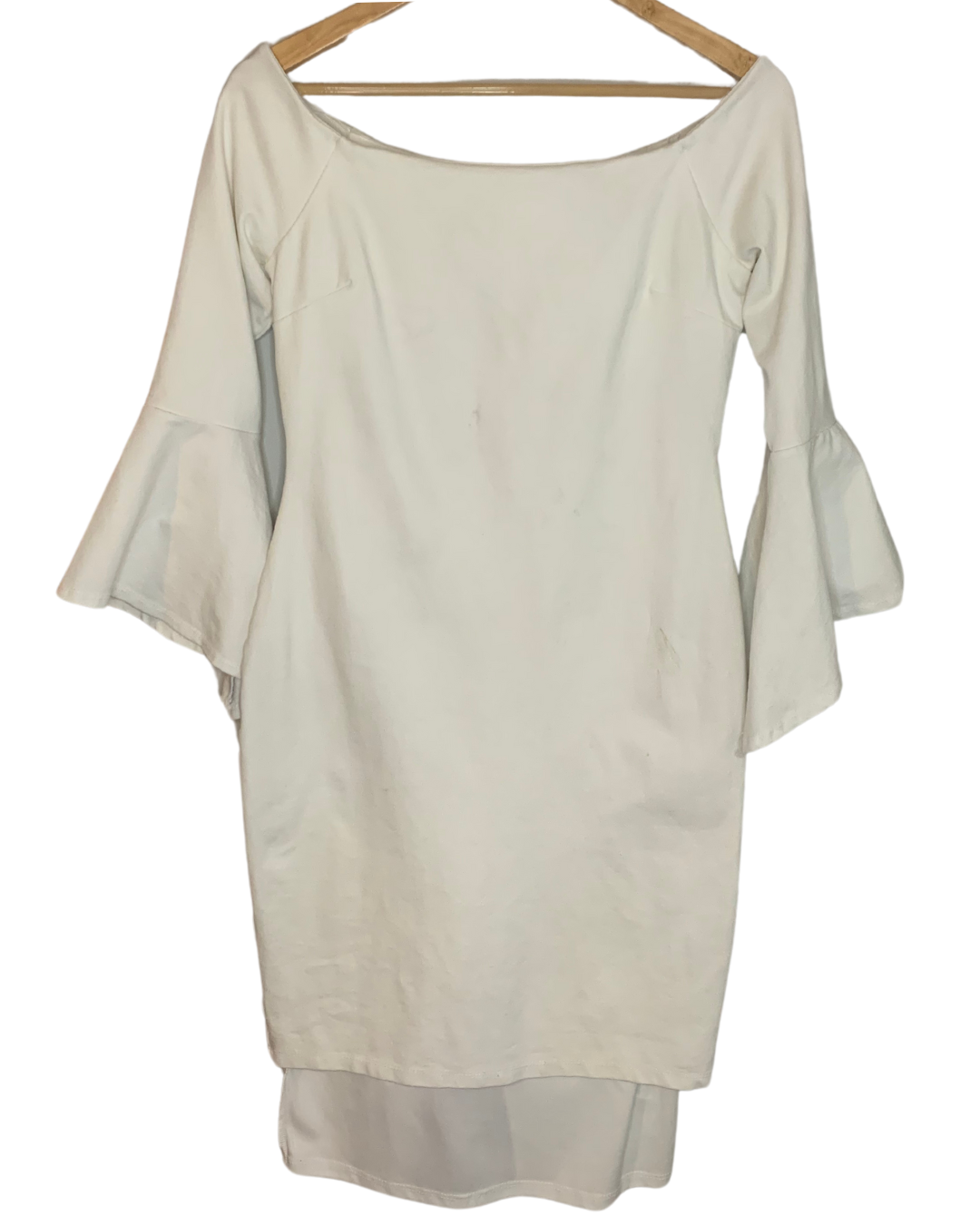 Lulu’s Elegant Off-Shoulder Sheath Dress, L