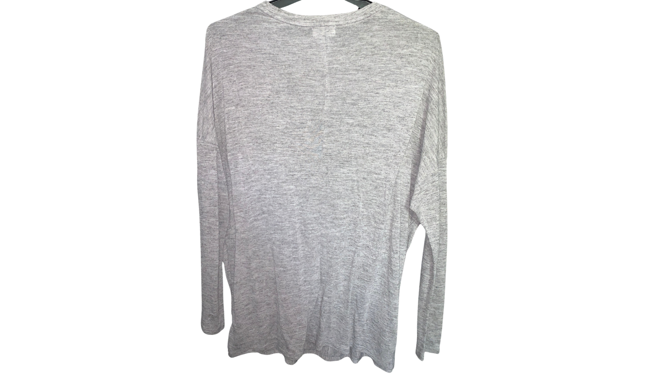 Classic Heather Grey Long Sleeve Tee; S