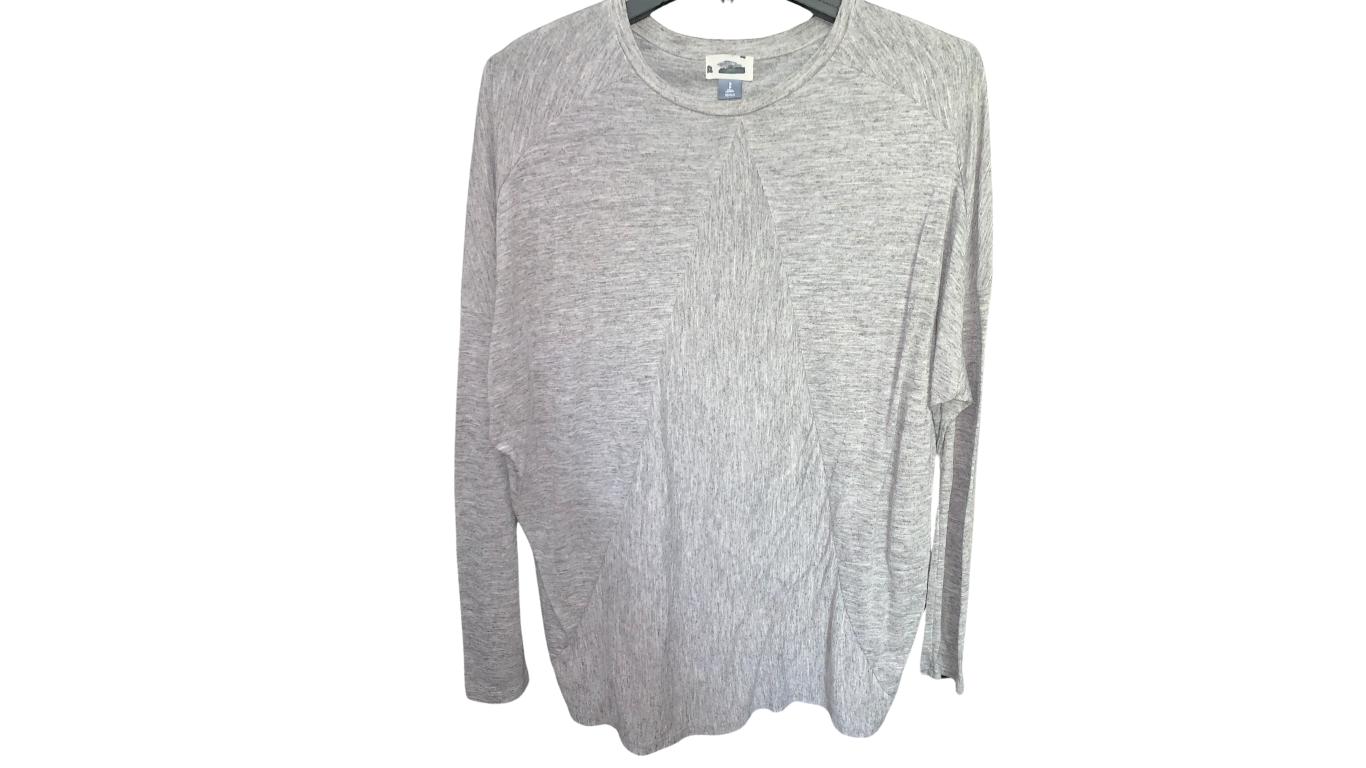 Classic Heather Grey Long Sleeve Tee; S