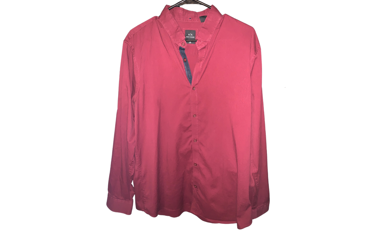 Armani Exchange Men’s Luxury Cotton Dress Shirt; XL