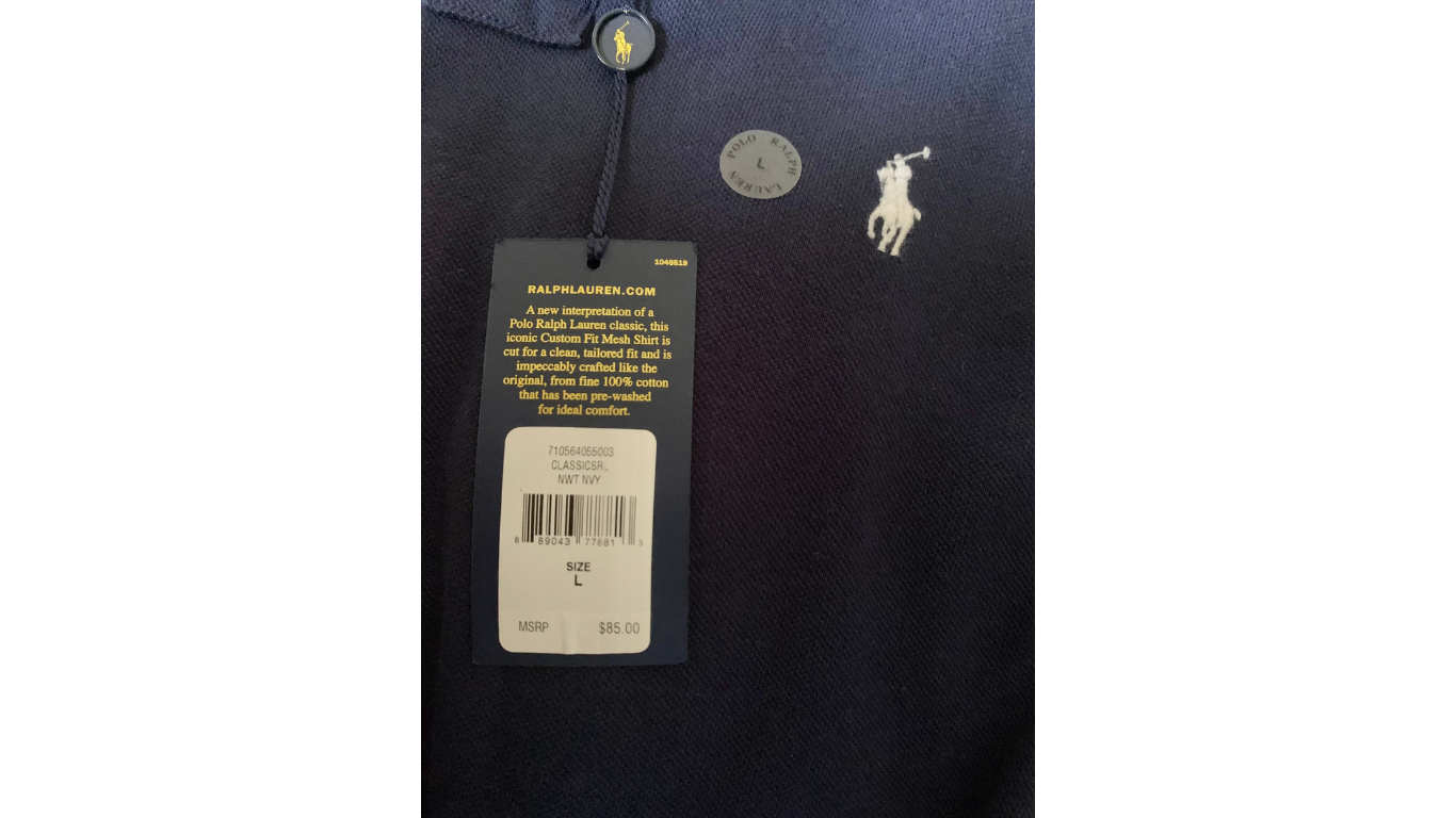 Men's Ralph Lauren Custom Fit Mesh Shirt; L