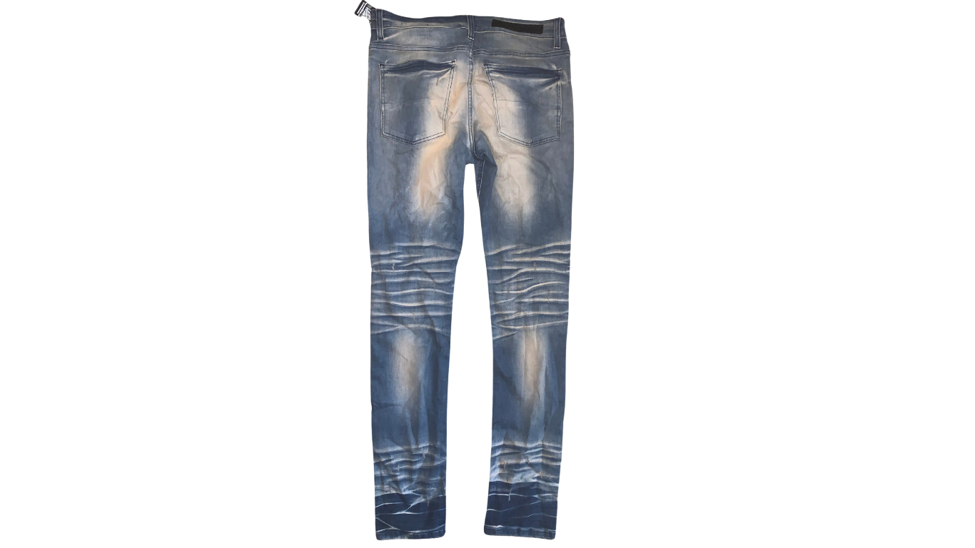Rockstar Original Distressed Slim-Fit Men’s Denim Jeans; 34x38