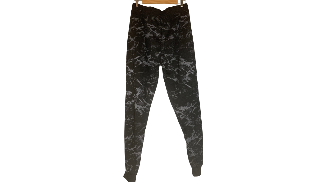 \Marble Print Jogger Sweatpants, XL