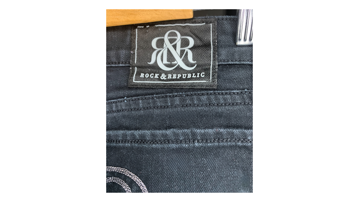 Rock & Republic Black Bootcut Jeans, 34x36