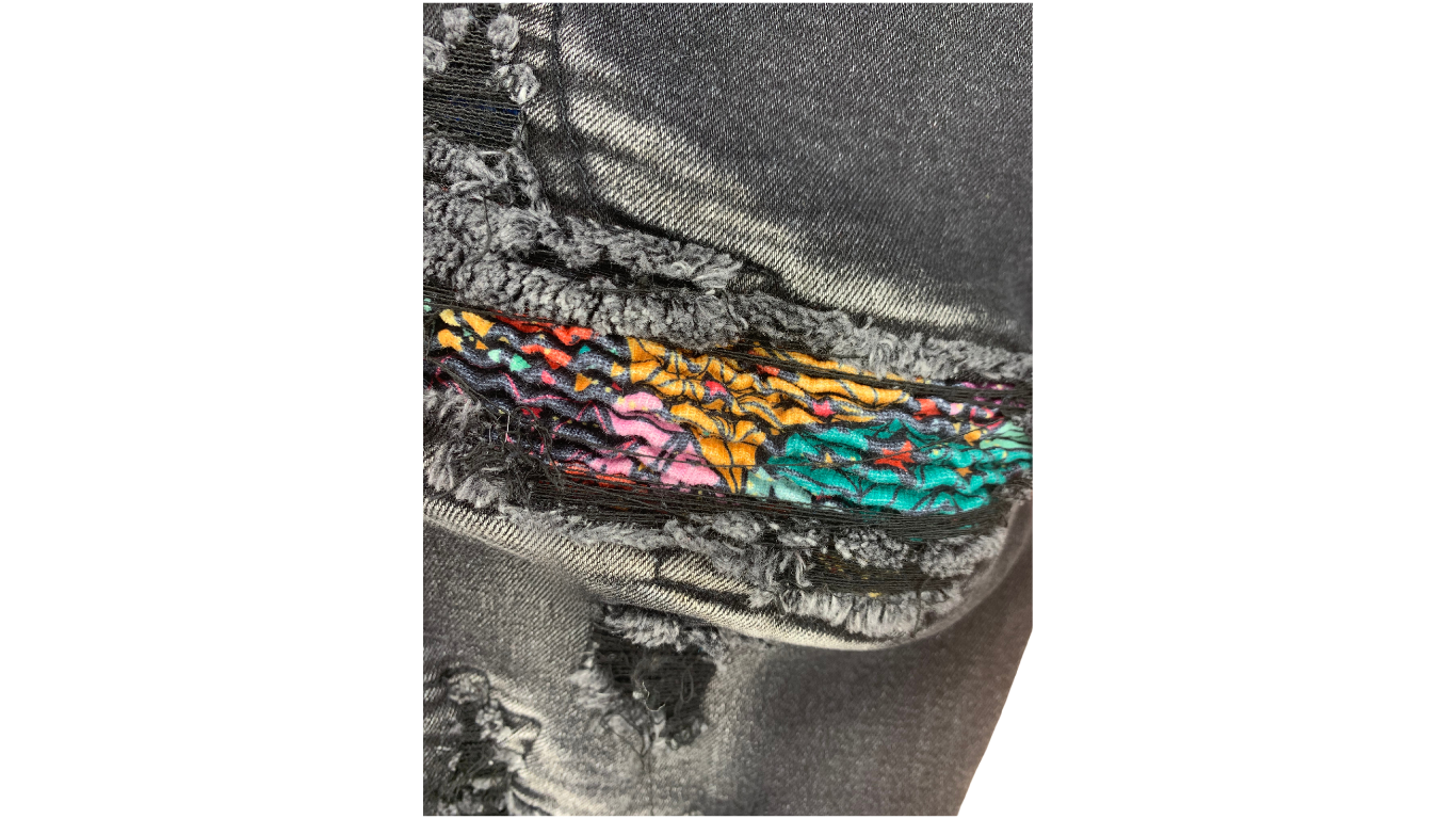 Distressed Black Studded Skinny Jeans, 36x32