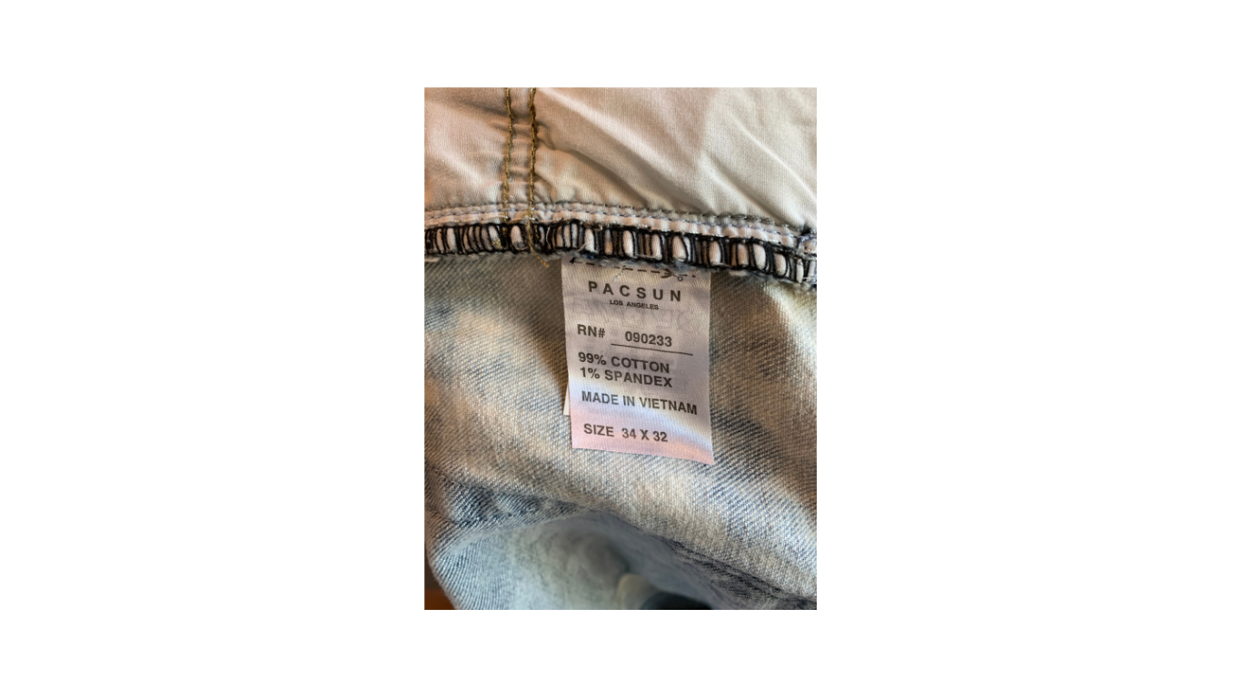 Men’s Pacsun Distressed Skinny Jeans, Light Wash; Size 34x32