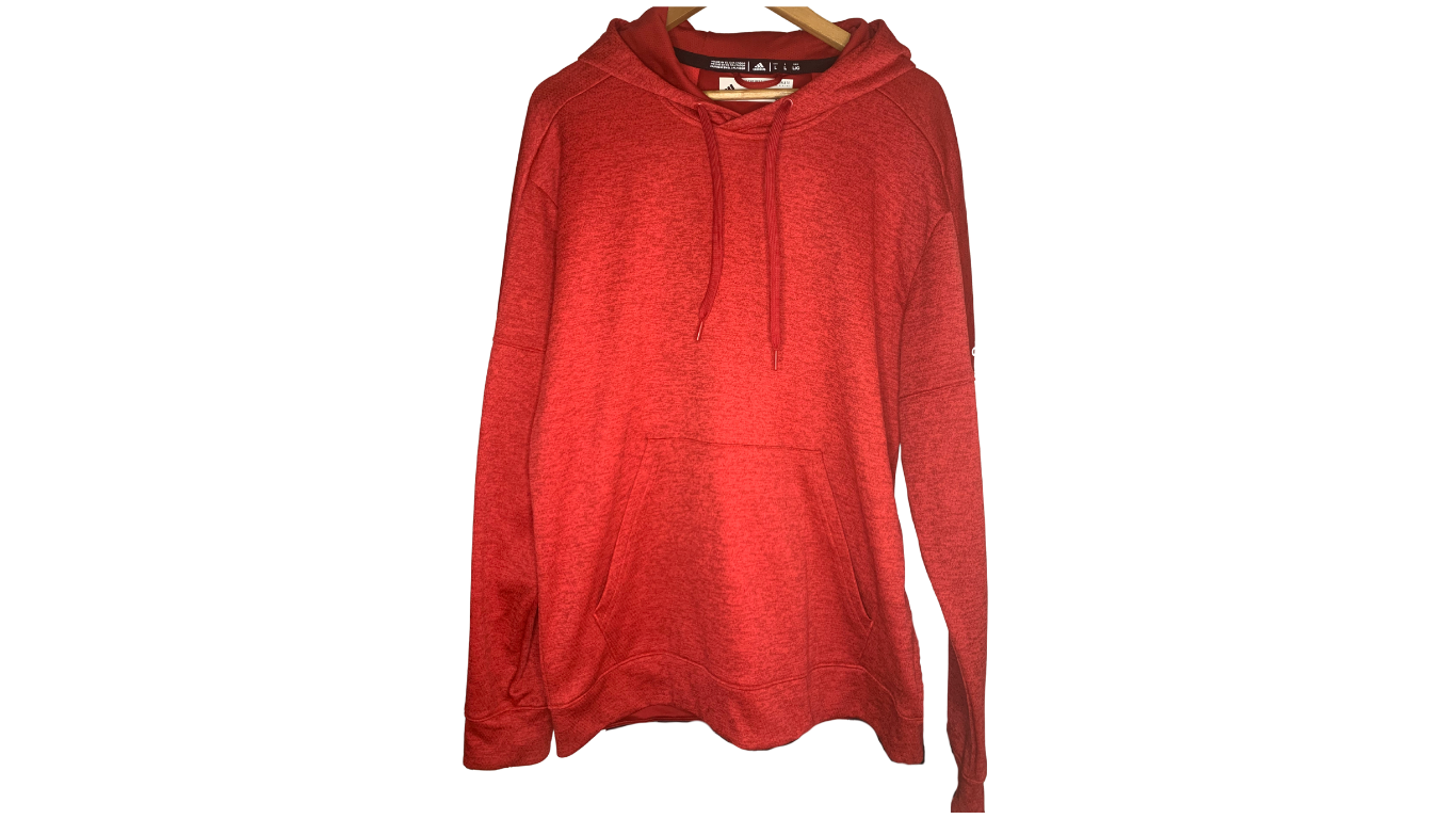 Classic Red Adidas Performance Hoodie, L