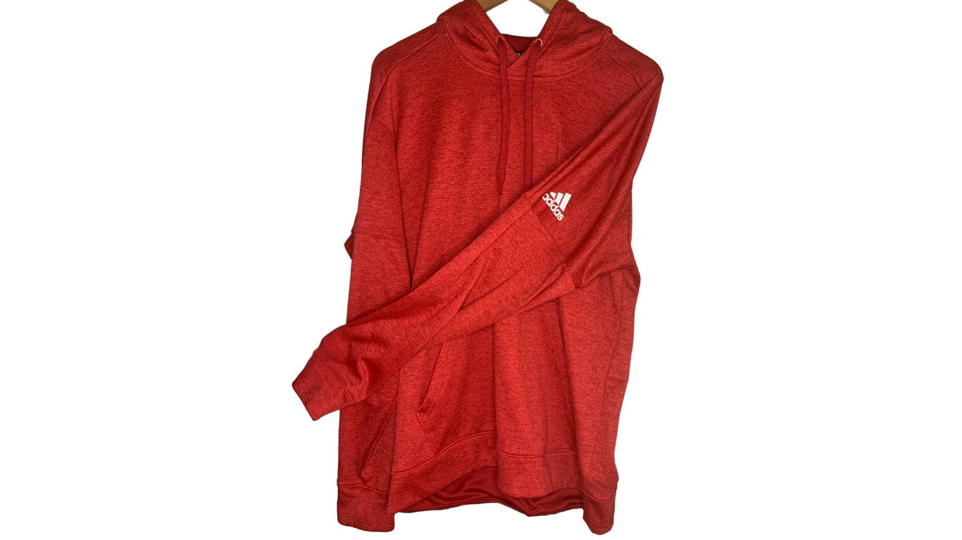 Classic Red Adidas Performance Hoodie, L