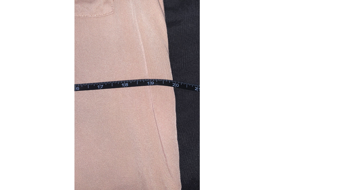 Classic Beige Button-Down Blouse for Women; S