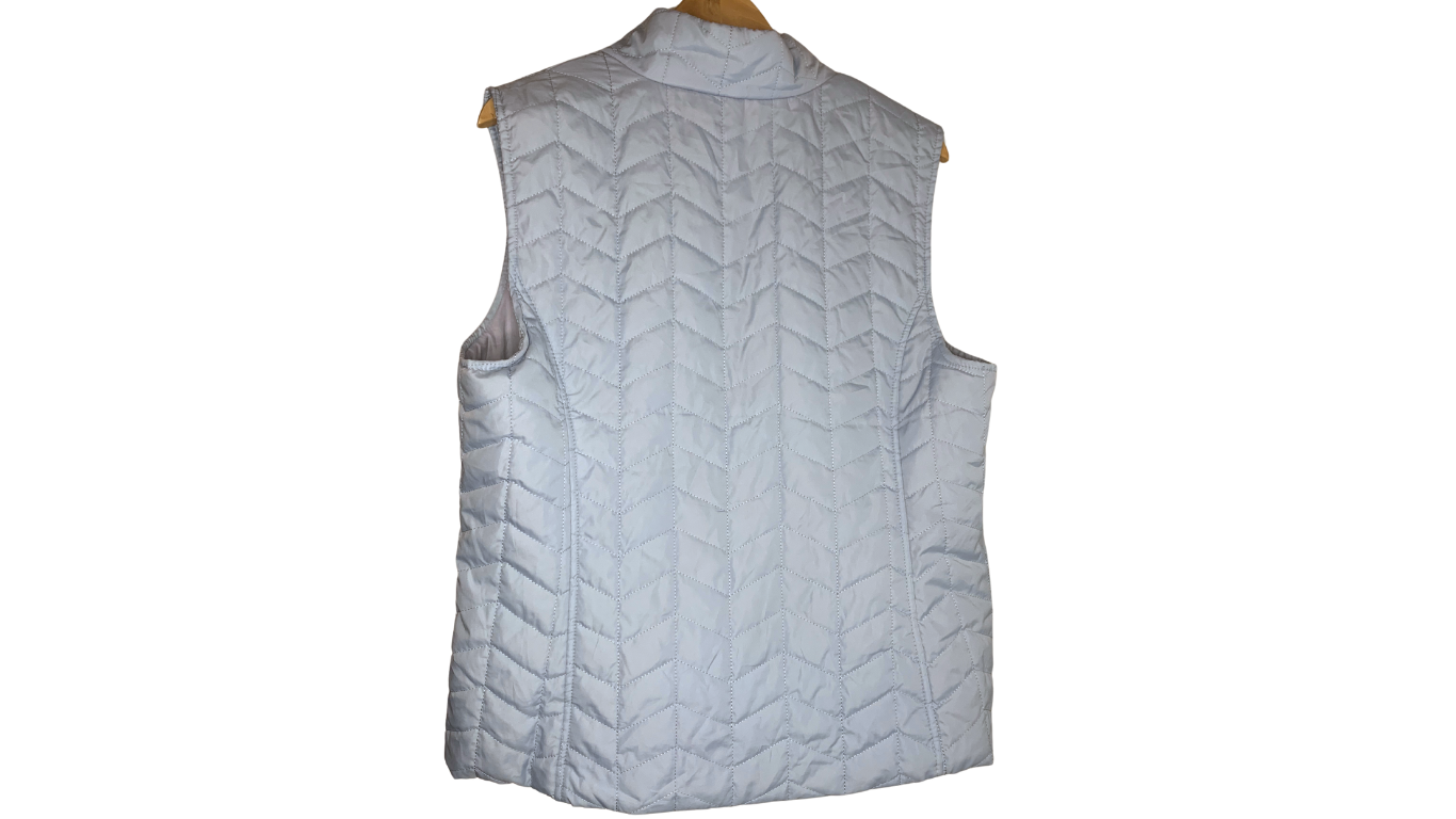 Marc New York Women's Quilted Puffer Vest - Light Blue, Size XL