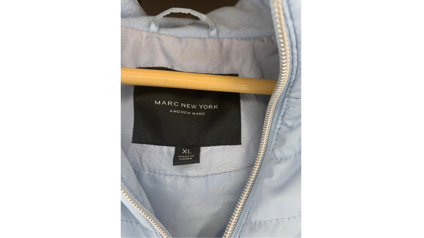 Marc New York Women's Quilted Puffer Vest - Light Blue, Size XL