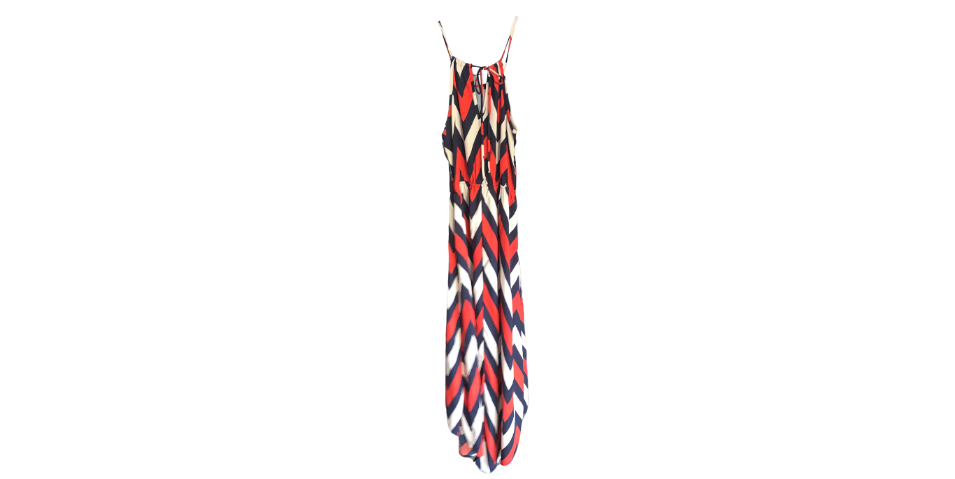 Bohemian Zigzag Maxi Dress; M