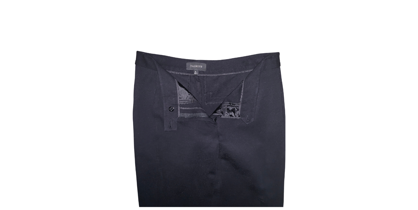 Talbots Women’s Classic Black Dress Pants; 6 Long