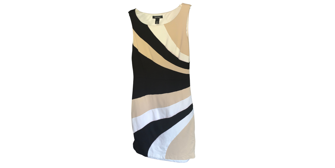 White House Black Market Colorblock Sleeveless Sheath Dress, 4