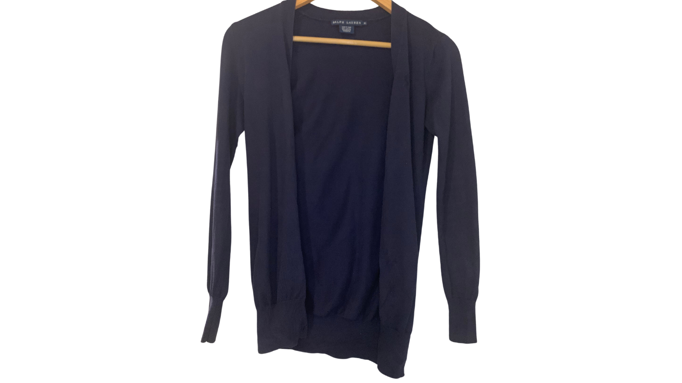 Ralph Lauren Classic Navy Cardigan, XS
