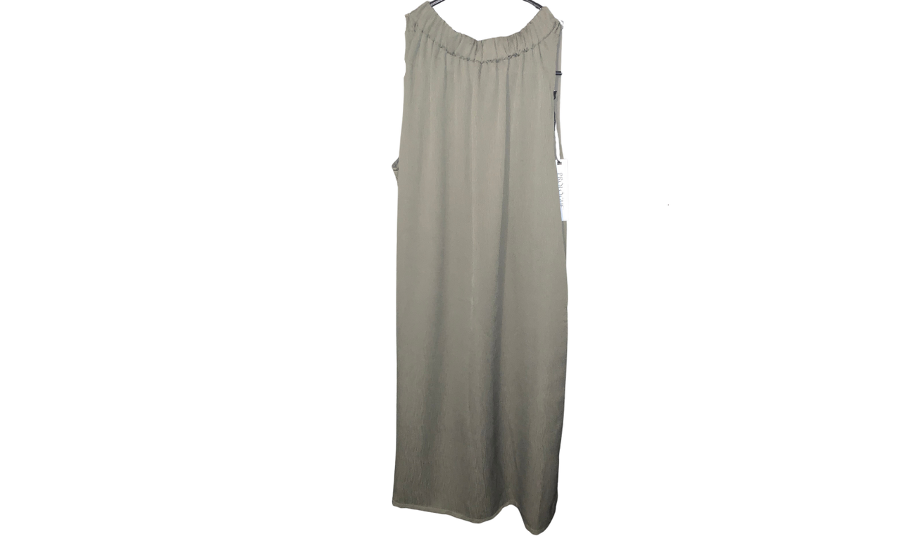 Olive Green Maxi Dress; XS