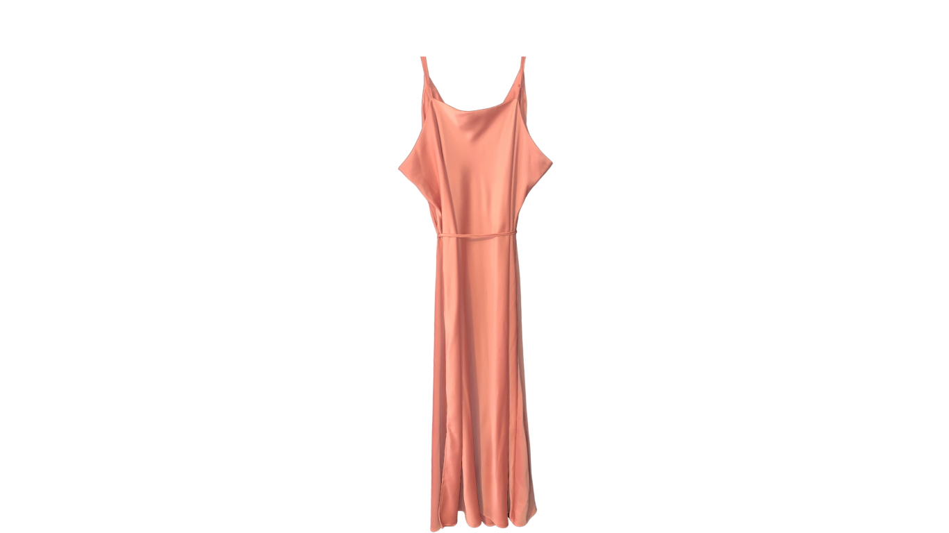 Elegant Peach Evening Gown, L/XL