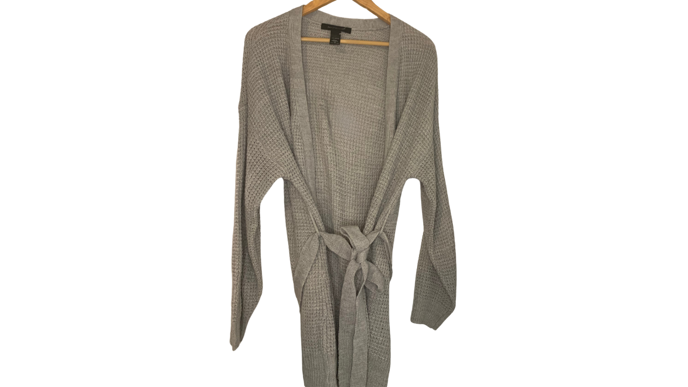 Cozy Gray Ashley Stewart Belted Cardigan, 2X