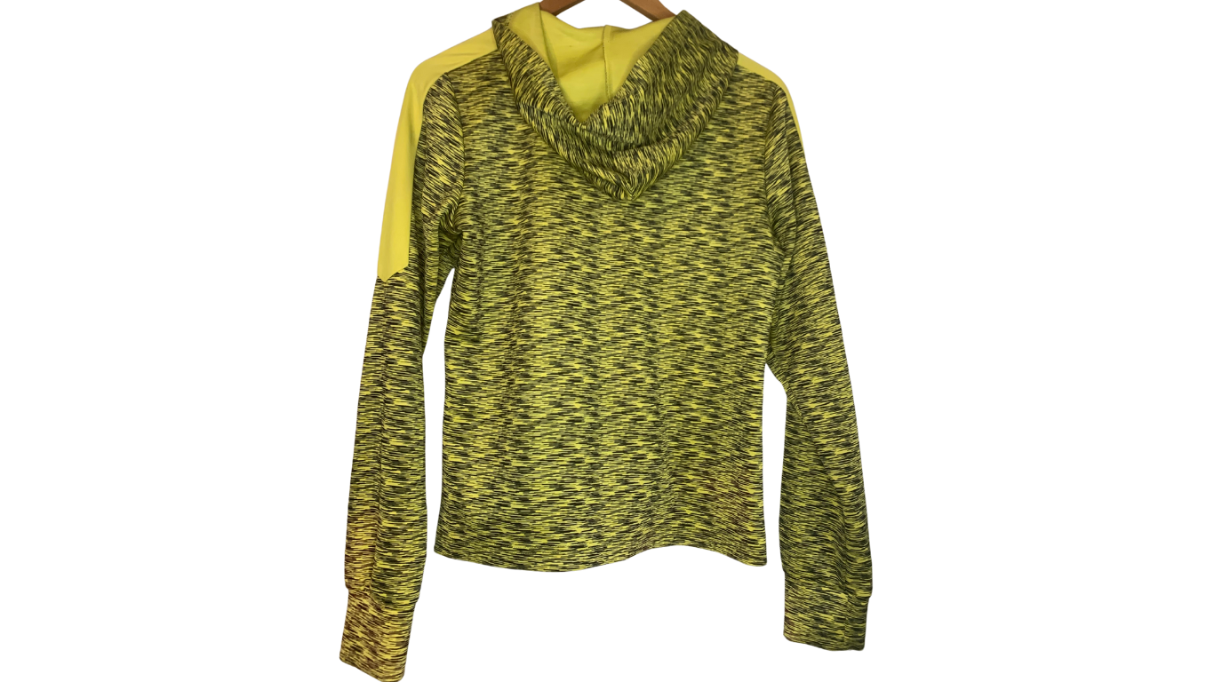 Vibrant Yellow Textured Zip-Up Jacket