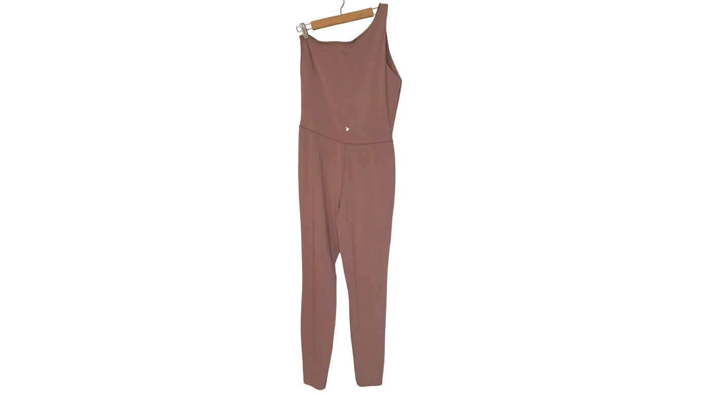 One-Shoulder Mauve Bodysuit, L, TALL