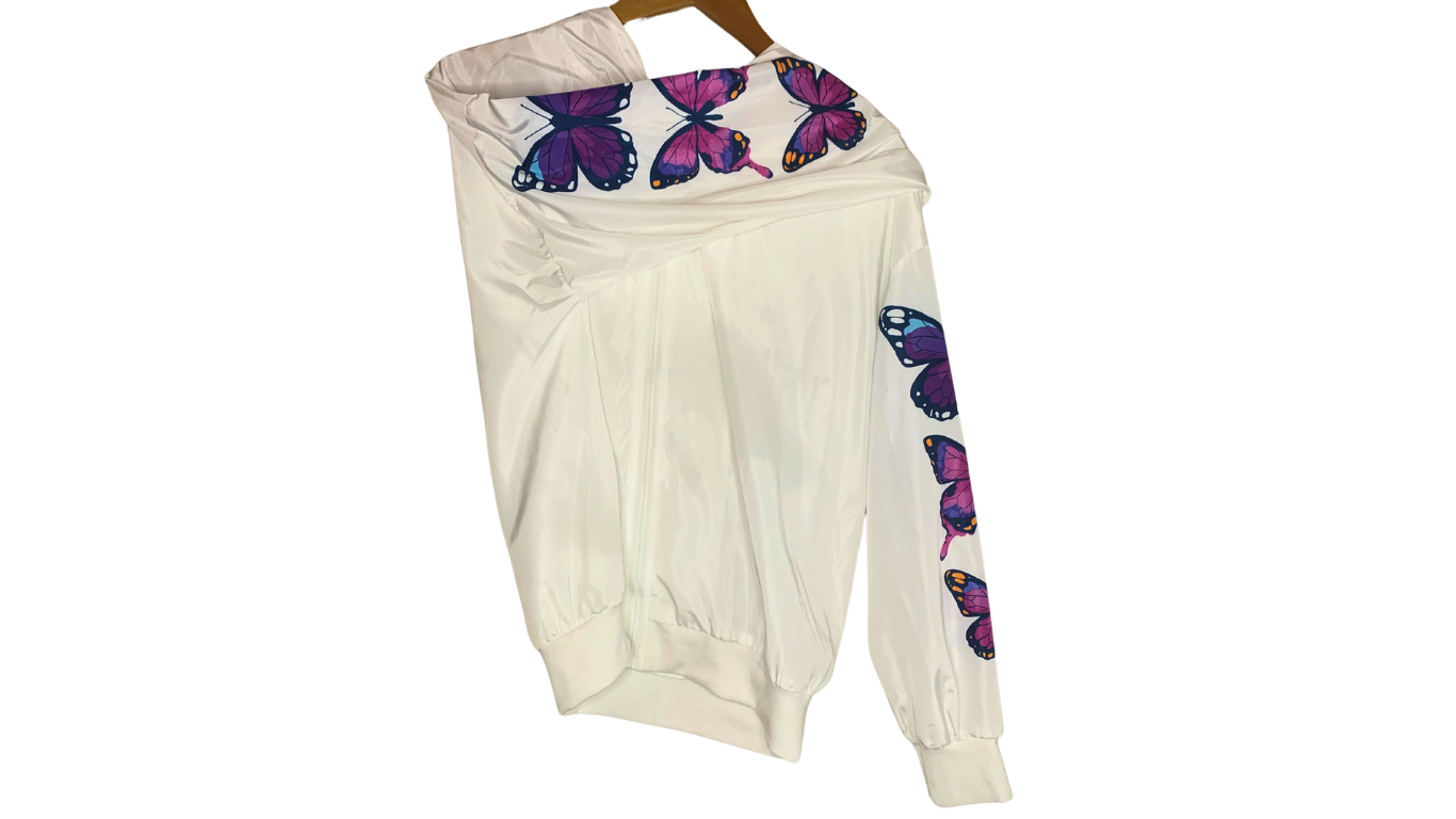 Butterfly Dreams Light Rain Jacket, XS/S