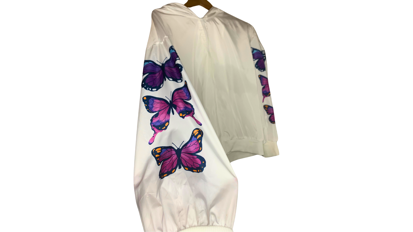 Butterfly Dreams Light Rain Jacket, XS/S