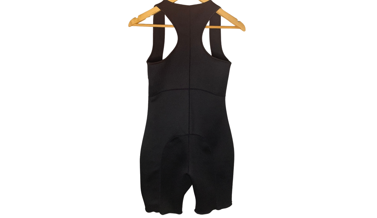 Sleek Black Compression Bodysuit, M