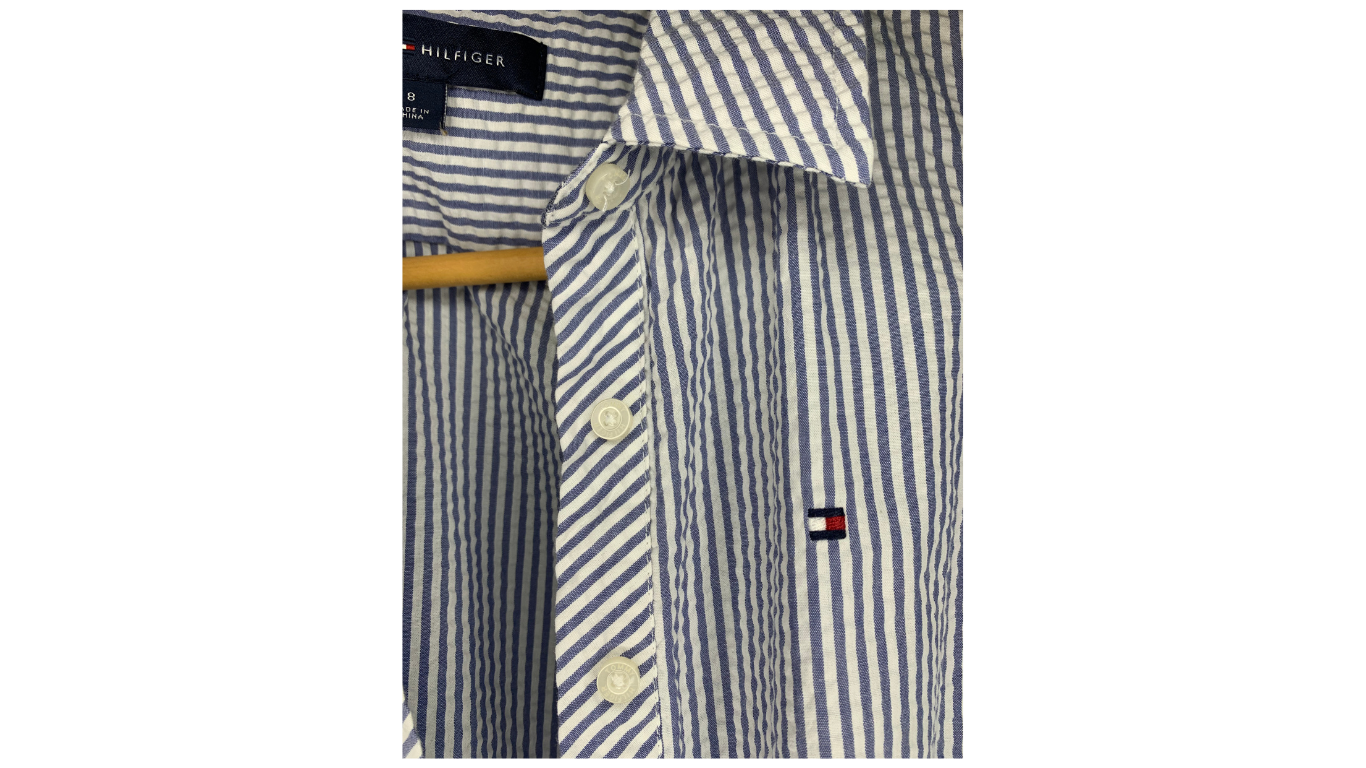 Tommy Hilfiger Classic Striped Sleeveless Shirt Dress, 8