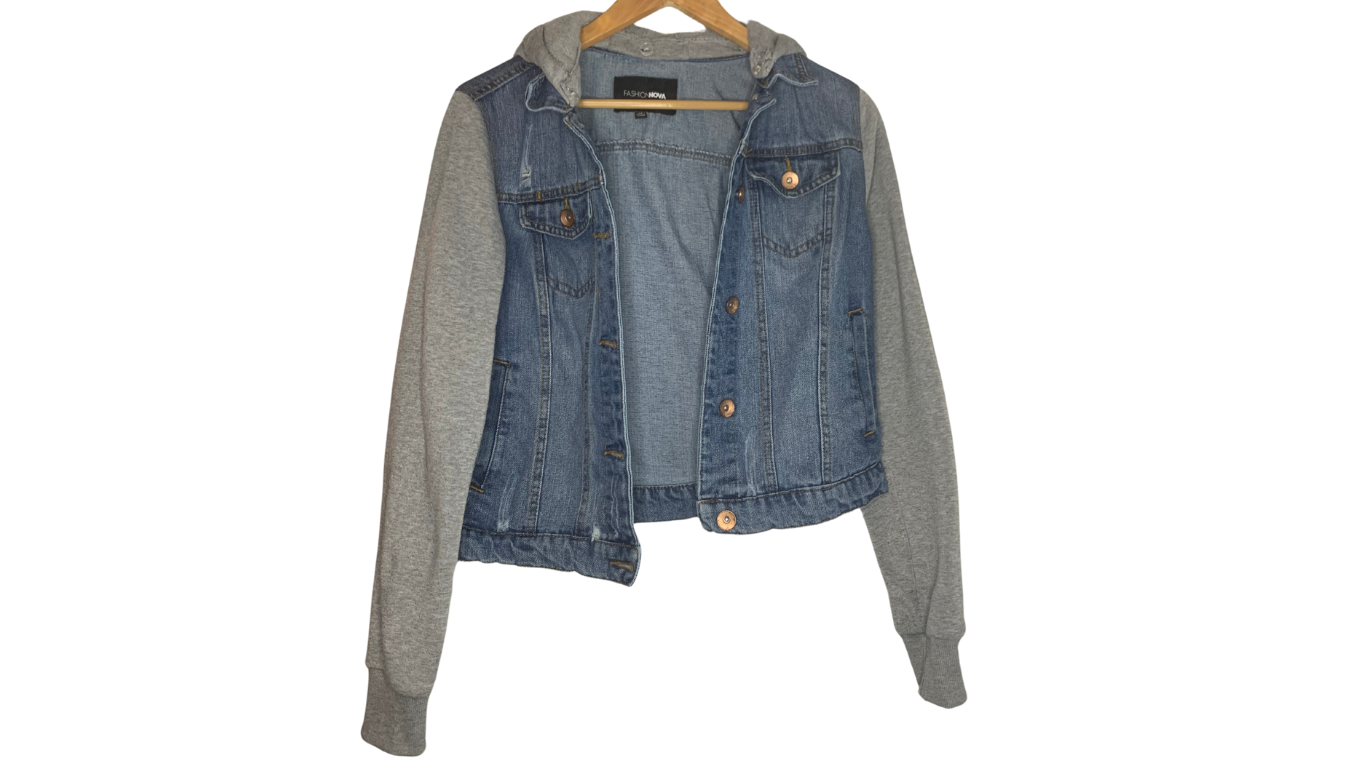 Women's Denim and Hoodie Jacket, M