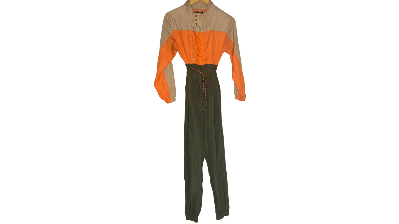 Retro Color Block Long Sleeve Jumper, S/M