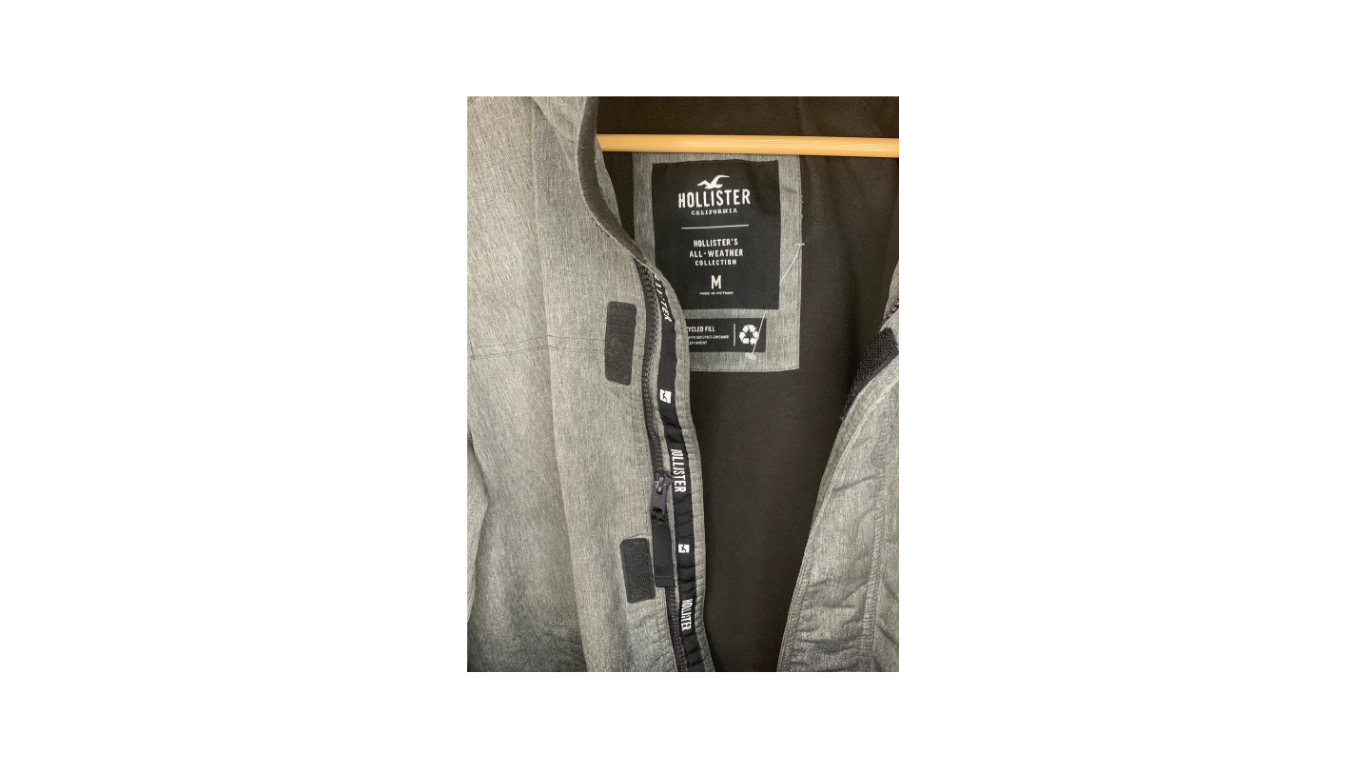 Hollister Grey Ombre All-Weather Coat, M