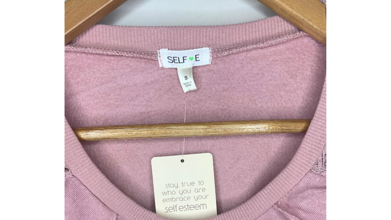 Blush Pink Lace Shoulder Sweater