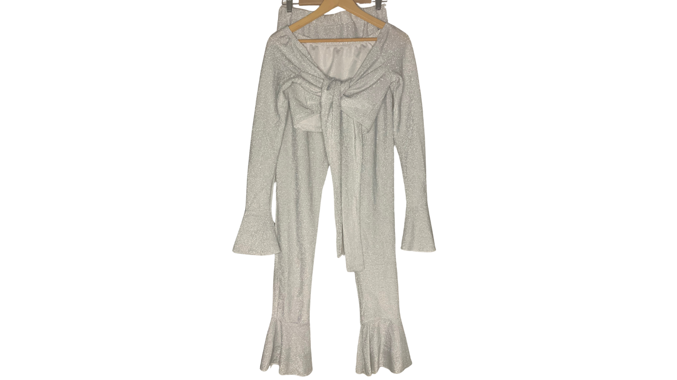 Glamorous Glitter Bell Sleeve Set, L/XL