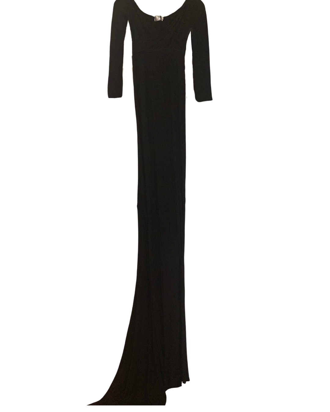 Long Sleeve Maternity Maxi Dress, L