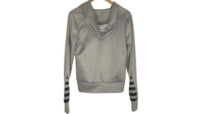 Sporty Gray Zip-Up Jacket, L