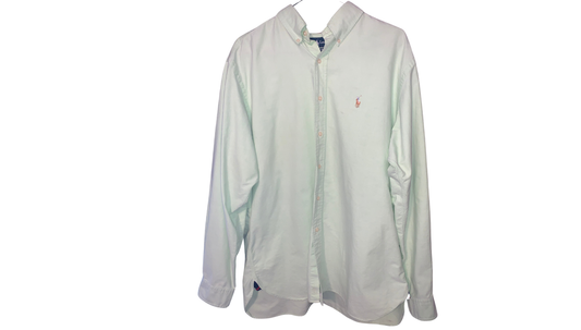 Ralph Lauren Classic Fit Button-Down Collar Shirt for Men; XL