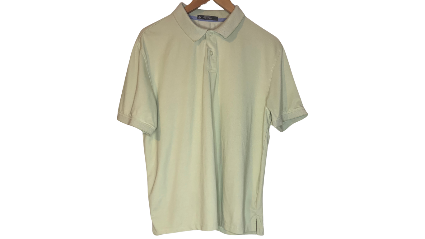 Stretch Cotton Pique Polo Shirt, L