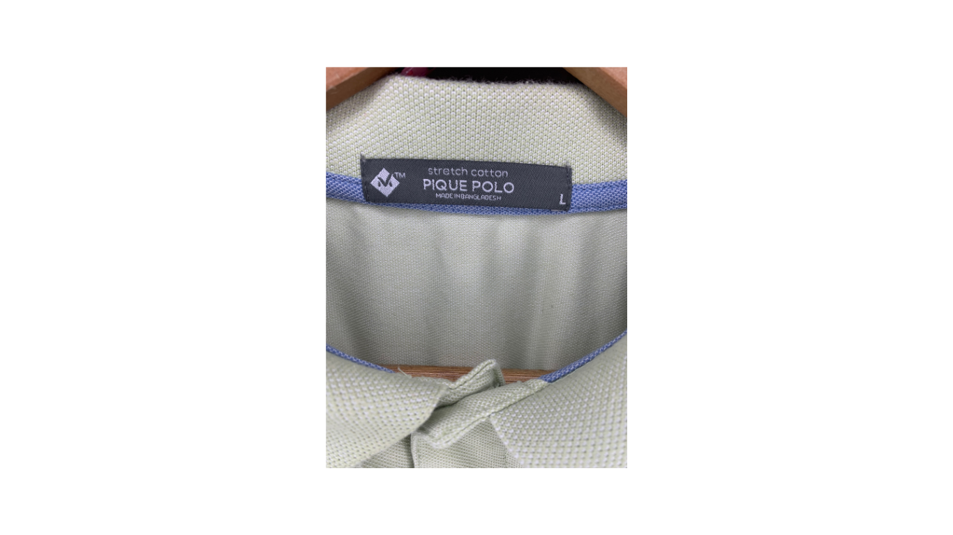 Stretch Cotton Pique Polo Shirt, L