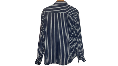 Haggar Classic Striped Button-Up Shirt, XL