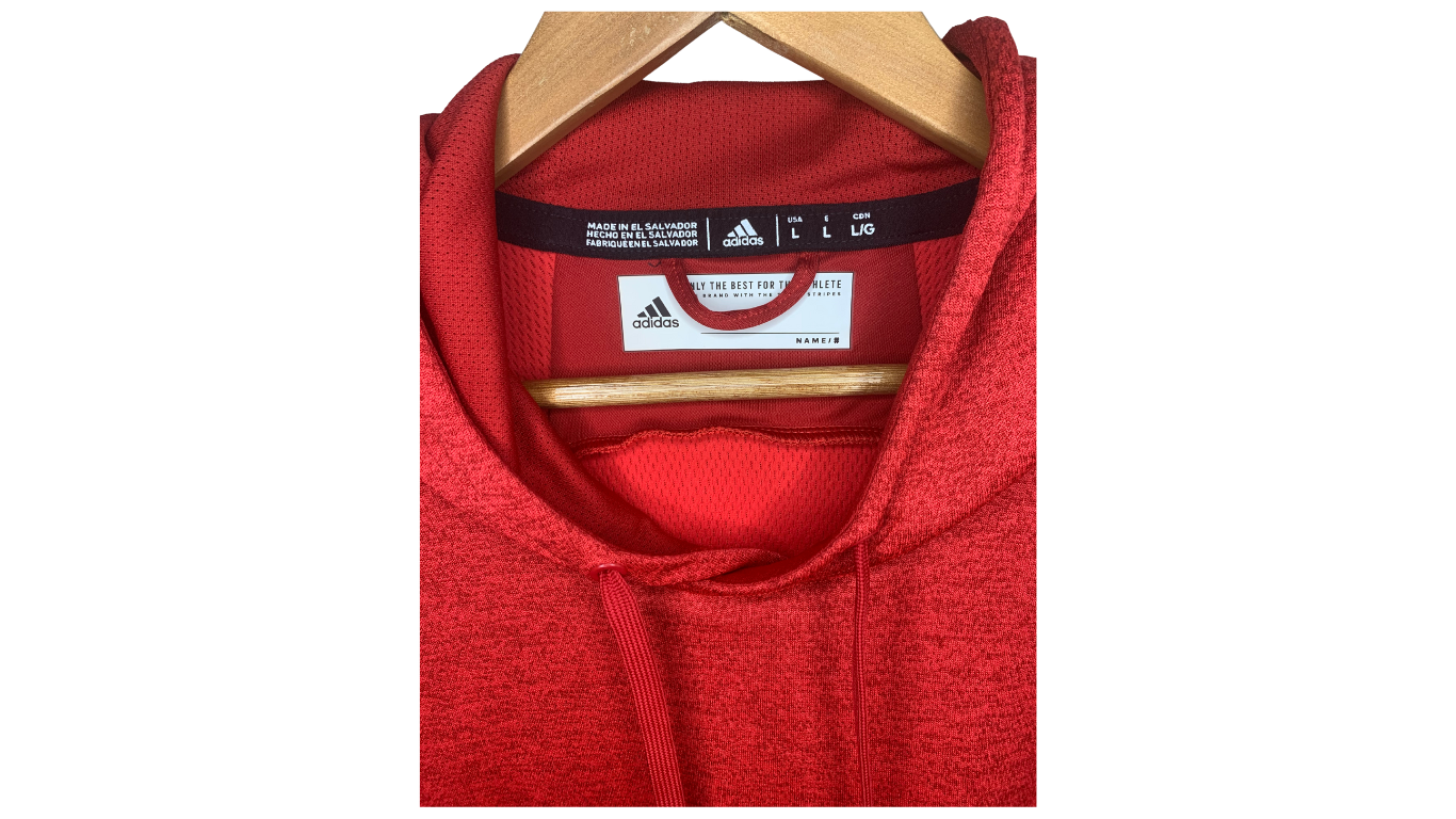 Classic Red Adidas Performance Hoodie, L