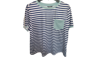 Women’s Striped T-Shirt with Pocket, M