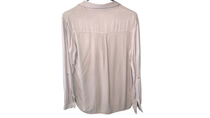 Classic Beige Button-Down Blouse for Women; S