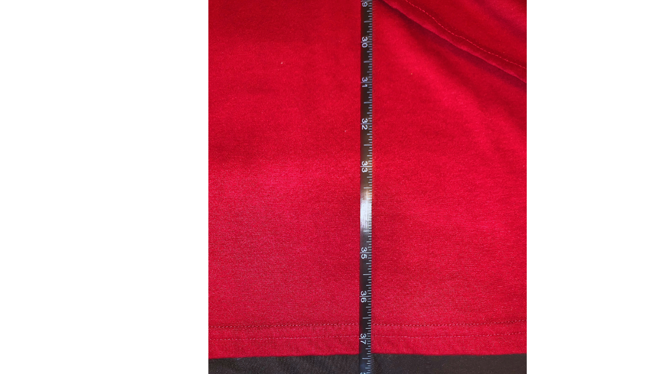 Brick Red Draped Knee-Length Dress with Soft Stretch Fabric, XL