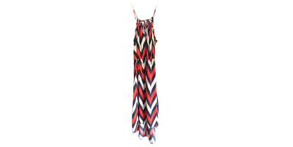 Bohemian Zigzag Maxi Dress; M