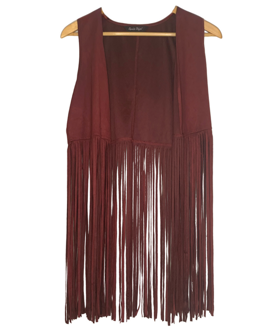 Women’s Bohemian Fringe Vest; M/L