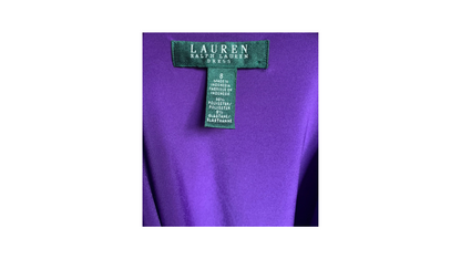 Ralph Lauren Elegant Purple Draped Dress; M