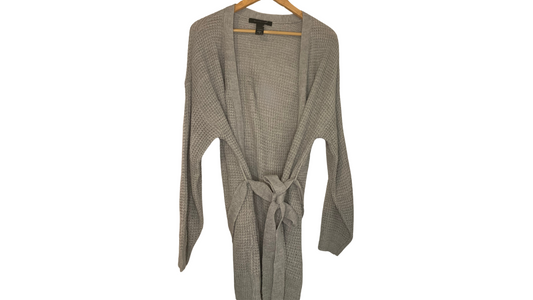 Cozy Gray Ashley Stewart Belted Cardigan, 2X