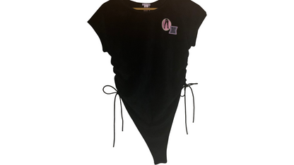 Savage X Fenty Black Ruched Bodysuit By Rihanna, S