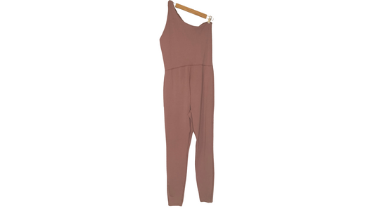 One-Shoulder Mauve Bodysuit, L, TALL